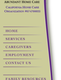 nav bar for caregiving services